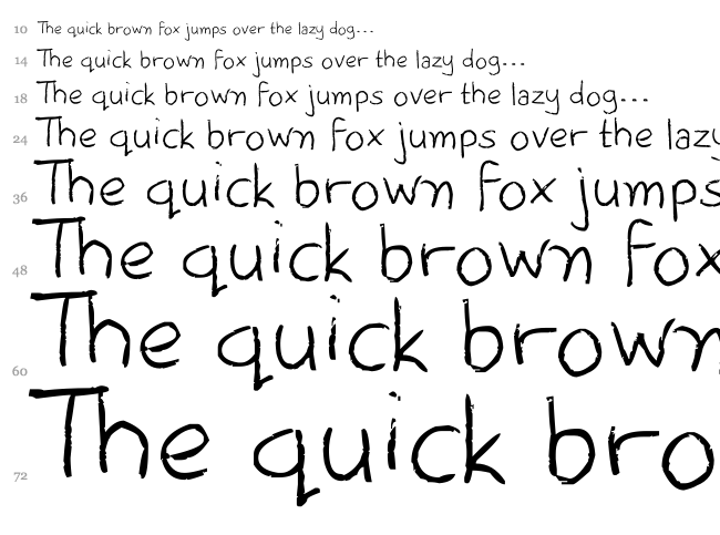 Alice Oranges font waterfall